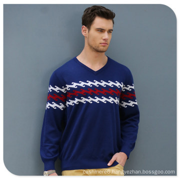 Men′s 100% Cashmere V Neck Pullover Sweater China Factory